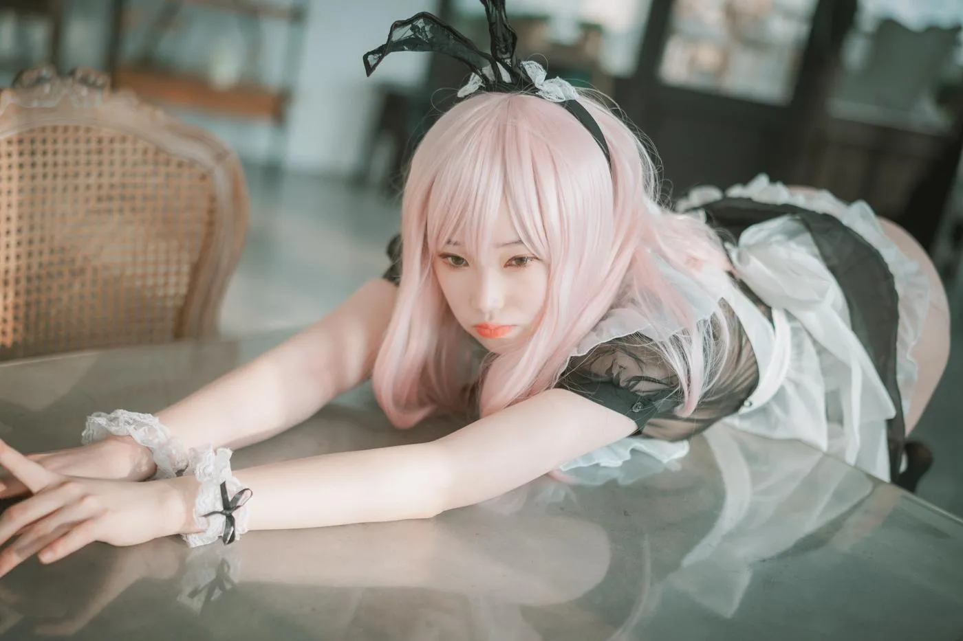 Bambi밤비 – NO.65 [DJAWA] Sheer Bunny Maid [51P]插图3